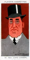 Edward Carson, 1e baron Carson, leider van Ulster en advocaat, 1926