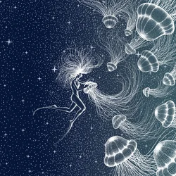 Kosmische kwallen-droom