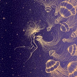 Kosmische kwallen-droom