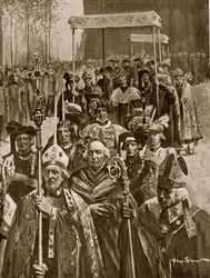 De kroningsprocessie van Richard III