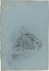 Studie van een Zittende Man (recto)