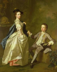 De Eerwaarde Rachel Hamilton en haar broer, de Eerwaarde Charles Hamilton, 1740