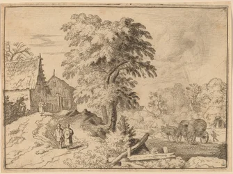 Kar met twee trekpaarden