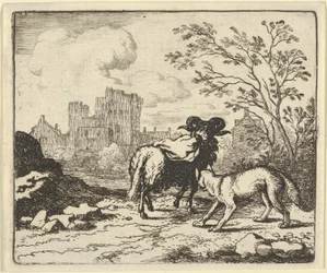 Renard Stuurt de Ram Terug naar de Leeuw met een Pakket Bevatten het Hoofd van het Konijn