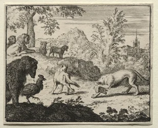 Reinaert de Vos: Het Gevecht Tussen Reinaert en de Wolf