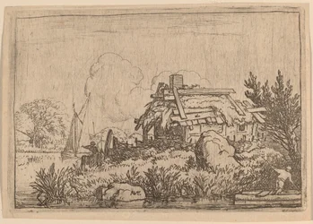 Vervallen Huisje, Omgeven door Water