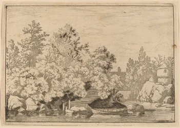 De Cudgel Dam en overdekte brug