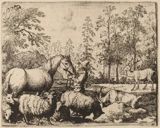 Het paard en het hert, waarschijnlijk ca. 1645-1656