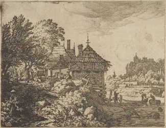 De Twee Boten Naderen een Hut, 17e eeuw