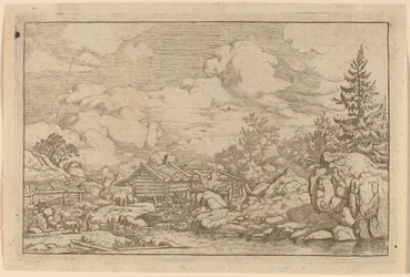 Drie geiten bij de rivier