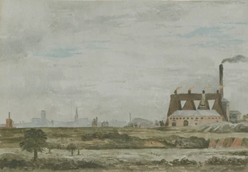 Wolverhampton - Zuidelijk uitzicht: aquarel schilderij, nd [ca. 1830]
