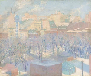 Madison Square, sneeuw, 1904