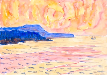 Aquarel nr. 6, Blauwe Kust