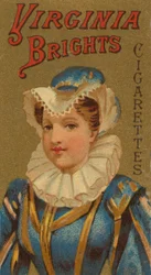 Uit de serie Meisjes en Kinderen N64 ter promotie van Virginia Brights Cigarettes voor Allen &..., 1886