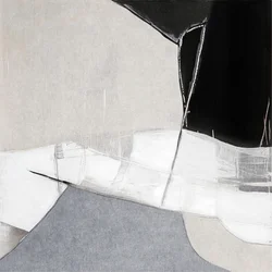 Monochrome abstracte compositie