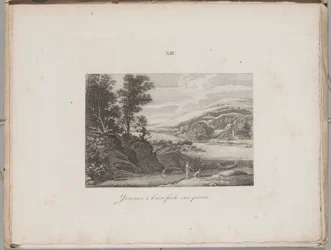 Kunst van de Lithografie: Rivierlandschap, Plaat XIII