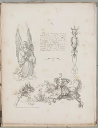 Kunst van de Lithografie: Drie ontwerpen uit het gebedenboek van Dürer, plaat V