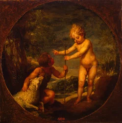 Christus en Johannes de Doper als kinderen, ca. 1665