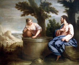 Jezus en de Samaritaan,17e eeuw (olieverf op doek)