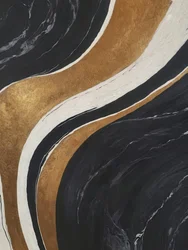 Zwart-gouden marmerkrullen
