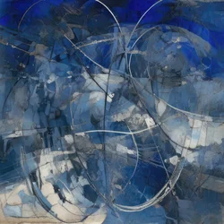 Dynamisch blauw abstract