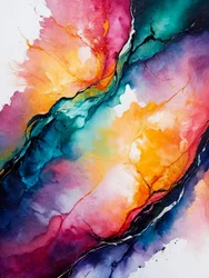 Levendig, vloeiend en abstract