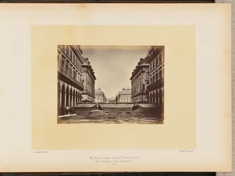 Barricade des Fédérés, place Vendôme en rue Castiglione.
