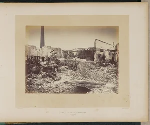 J. Falck et Cie fabriek afgebrand in La Villette.
