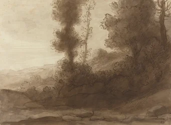Aan de voet van de heuvel