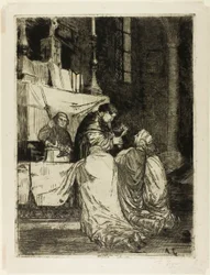 Communie in de kerk van St. Médard