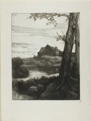 Boerderij met grote boom
