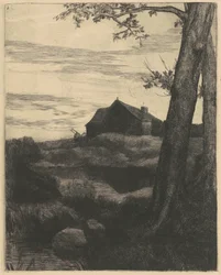 Boerderij met een grote boom (La Ferme au Grand Arbre)