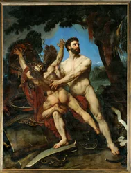 Hercules en Diomedes (schilderij op doek)