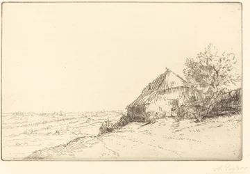 Hut op een heuvel