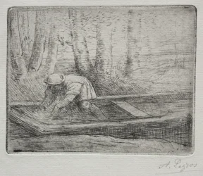 Man in een punter