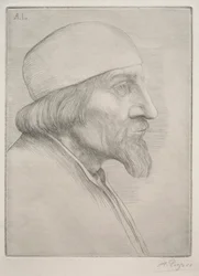 Man met een schedelmuts