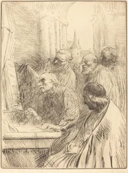 Monniken in de Kerk (Les moines à l