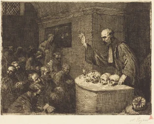 Cursus frenologie, 2e plaat (Le cours de phrenologie)