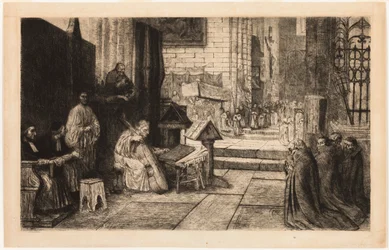 Processie in een Spaanse Kerk