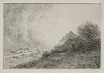 Vervallen huis op een heuvel