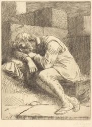 Slapende bedelaar