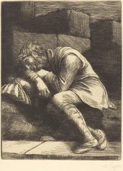 Slapende bedelaar