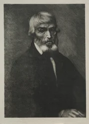 Klein portret van Thomas Carlyle