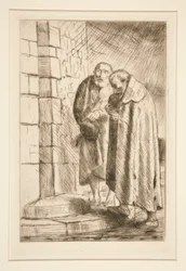 St. Pierre et St. Paul a la porte de M. Richard, uit Histoire du Bonhomme Misere