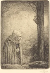 Vrouw aan de voet van het kruis Femme au calvaire
