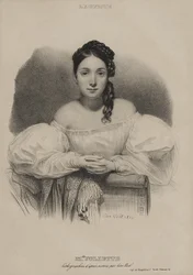 Portret van juffrouw Juliette Drouet.