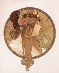 Byzantijns hoofd van een brunette, ca. 1897