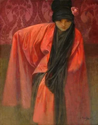 Meisje in rood