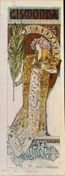 Gismonda met actrice Sarah Bernhardt ...