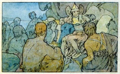 Illustratie door Alphonse Mucha uit "Clio" een werk van de Franse auteur Anatole France. 1900. Mucha (1860 – 1939). was een Tsjechische Art Nouveau schilder